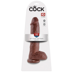 Dildo z jądrami King Cock 25 cm